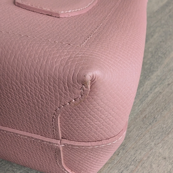 Longchamp - Roseau - Pink - Leather Handbag Tote Crossbody - Excellent Condition - Picture 7 of 11